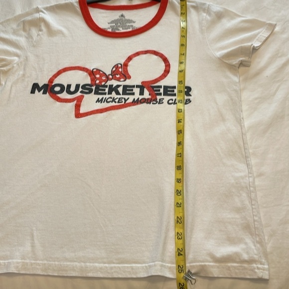 DISNEY PARKS White and Red Minnie “Mouseketeer” Short Sleeve Tee Short Size L - Picture 6 of 7